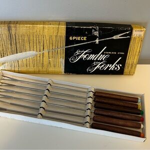 Retro Japanese Fondue Fork Set 6
Mid-Century New in Box